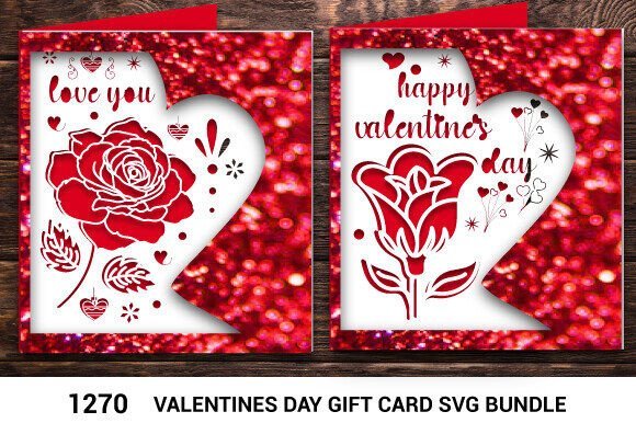 Tarjeta De Regalo Plegable Para El Dia De San Valentin Creativo Digital